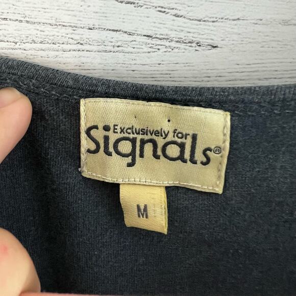 Signals Blue Embroidered Long Sleeve Boho Top Size M - Picture 7 of 8